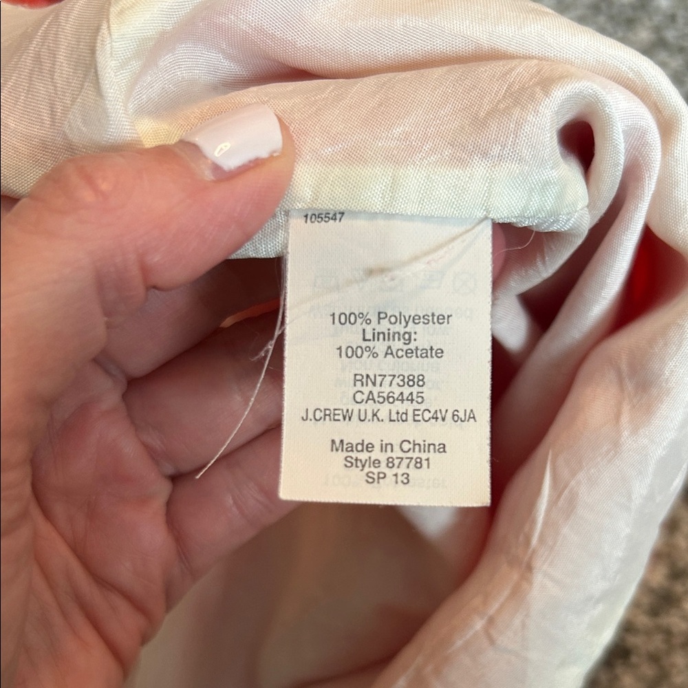 J Crew orange Sleeveless Patterned Blouse - image 5